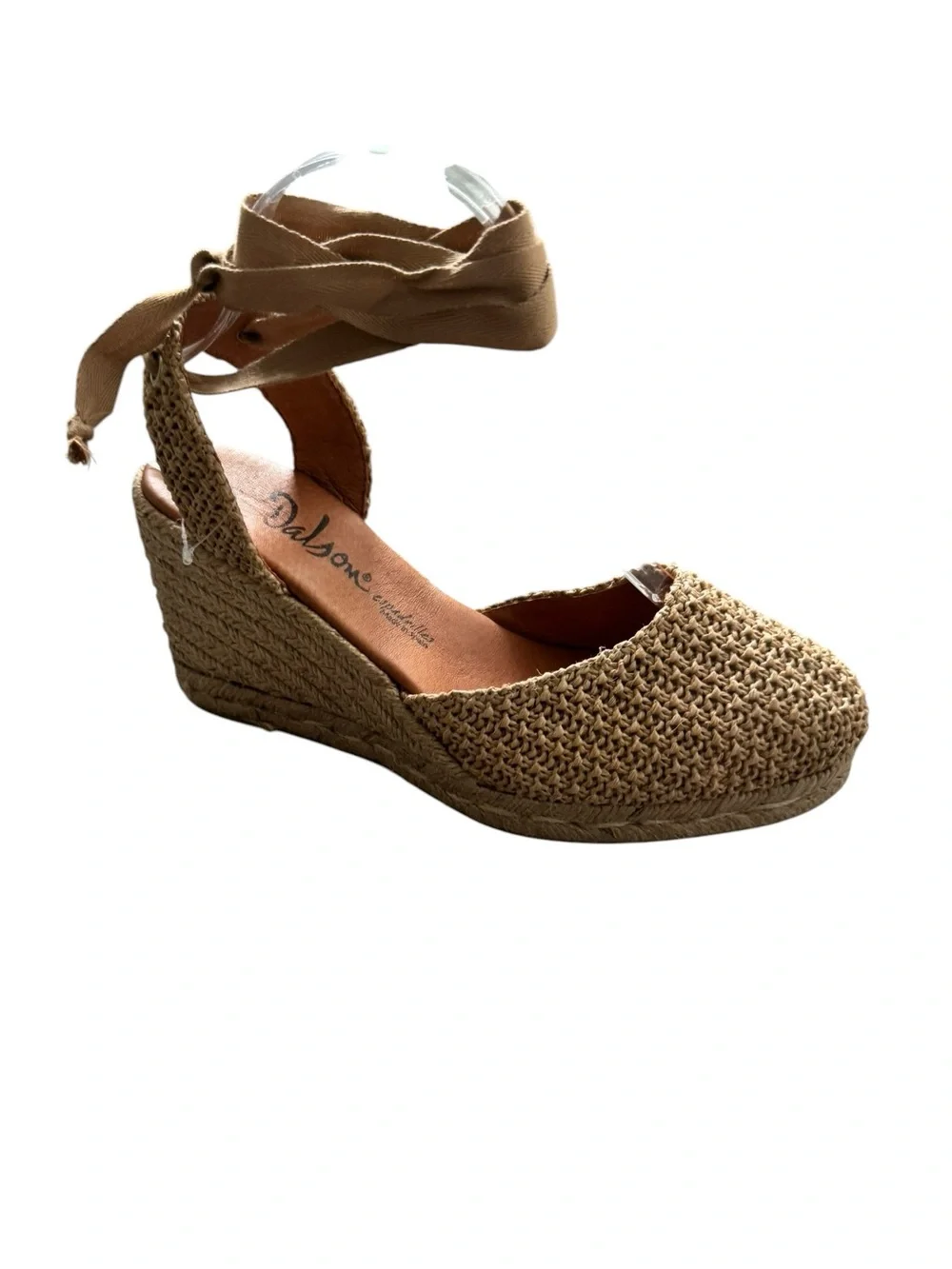 Anthropologie Dalson Espadrilles Tan Crochet womens size 10 New